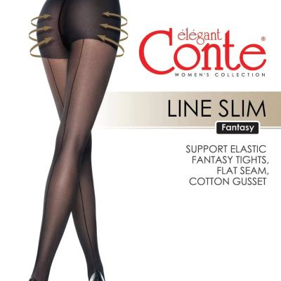 Conte Line Slim 40 Den - Shaping Fantasy Women's Tights with a seam imitation (2
