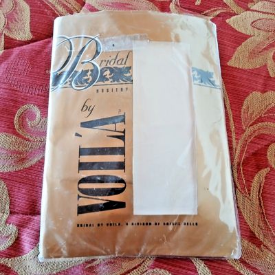Vintage Bridal HOISERY BY Voila, Floral Design BRAND NEW, SIZE TALL