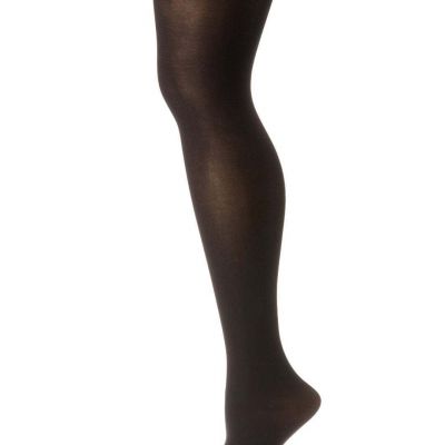 Hanes Womens Silk Matte Opaque Tights with Control Top Size Medium Color Black