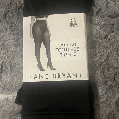 NWT Lane Bryant A/B Black Cooling Footless Tights