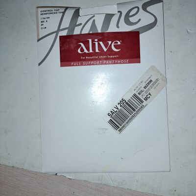 Hanes Alive Pantyhose Stocking Control Top Reinforced Toe sty 810 Sz B