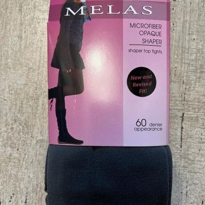 Melas Womens Microfiber Opaque Shaper 60 Denier Shaper Top Charcoal Tights L/XL