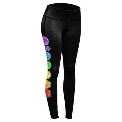 Color Your Chakras Bright Womens Performance Leggings