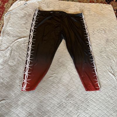 rosegal plus size Black Red And White Leggings 5xl Ankle Length