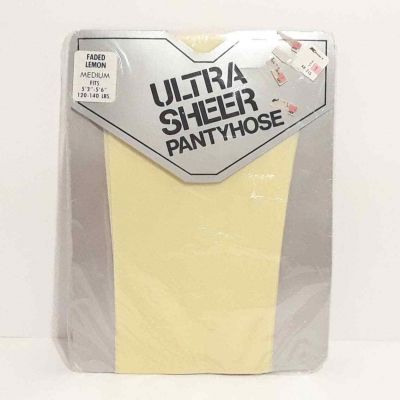 VTG Yellow Pantyhose Sheer size Medium - up to 5'6