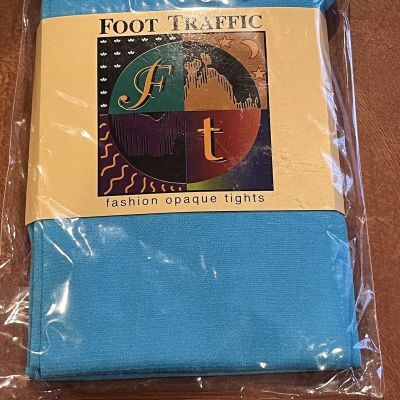 Foot Traffic Bright Blue Opaque Tights