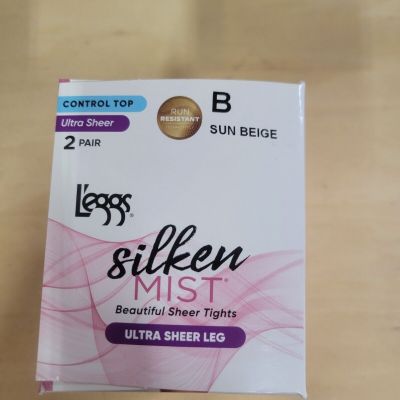 Leggs Silken Mist Pantyhose 2 Pack Size B