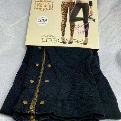 Nollia Womens S/M Fashion Leggings size S/M Black side zipper