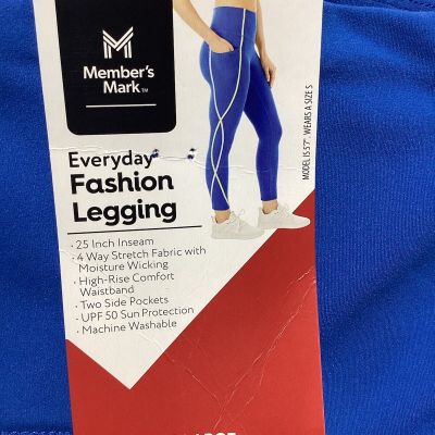 Members Mark Everyday Fashion Legging For Women in Primary Blue with XL
