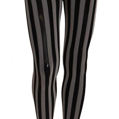 Dolce & Gabbana Black White Striped Tights Stockings
