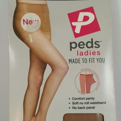 Peds Silky Sheer Made To Fit 9600 Ladies Light Beige Size EF Comfort No Roll