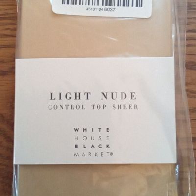 White House Black Market Light Nude Control Top Sheer Pantyhose S/M $18.50 NWT