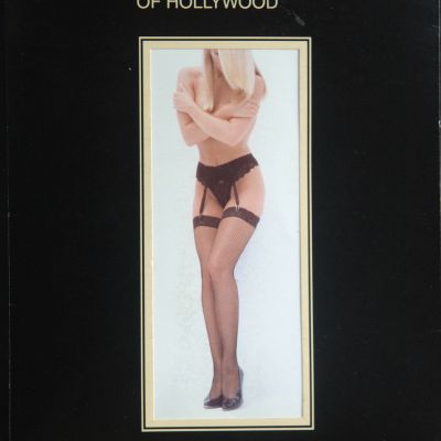 Shirley of Hollywood Fishnet Lace Top White Stockings One Size