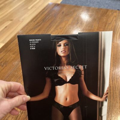Victoria’s Secret Bikini Pantyhose Black Size A