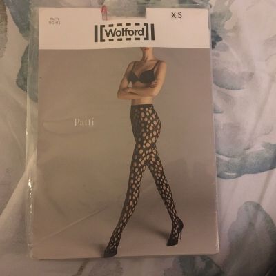 Wolford Patti Netted Tights Size XS White