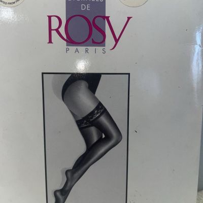 ROSY PARIS BAGATELLE SATINY STAY-UP STOCKINGS SIZE-1/S