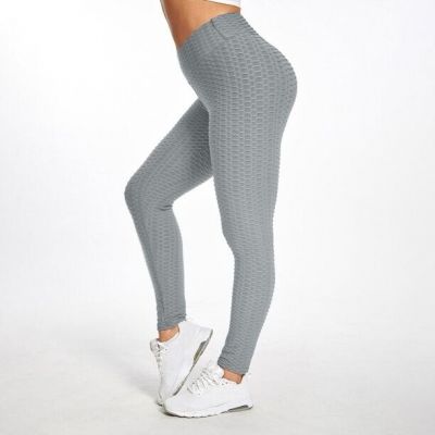 Butt Lift Gray Leggings High Waisted Trend Fashion Adjustable Fit Yoga Gym Pant