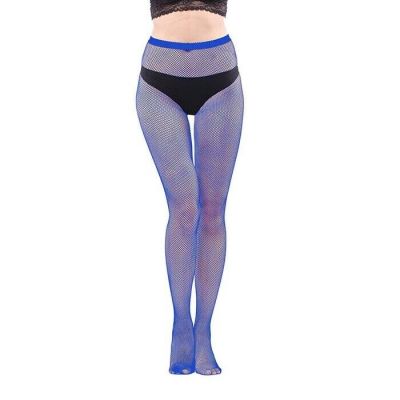 Blue Sexy Fishnets Leggings Mesh Nylon Waist High Stretch Lingerie 4-Styles