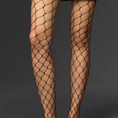 FISHNET TIGHTS BLACK S/M ANTHROPOLOGIE CAVALLINI COTTON POLY NWTS $32