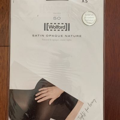 New Wolford Women's Admiral Satin Opaque Nature Tights 14440 *size XSmall*