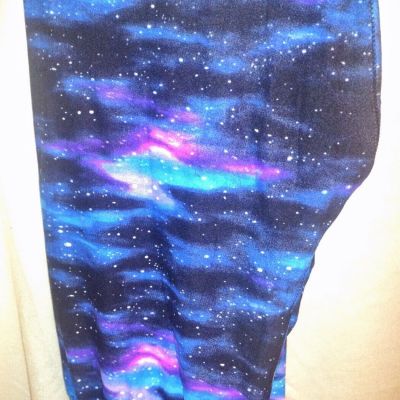 ARMY Leggings Plus Size Space Galaxy Stars Midnight Blue Dark Blue