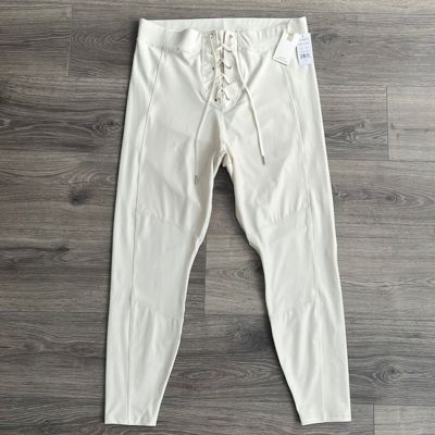 Good American Bombshell Legging Size 2XL (GA 5) Ivory Beige High Rise Lace Up