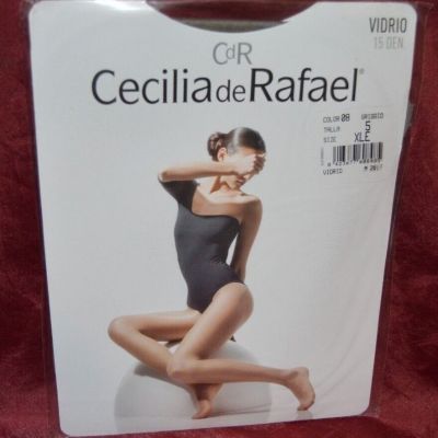 CDR Cecilia De Rafael VIDRIO 15D Sz 5 Tights STW off-black Pantyhose X-LARGE G11
