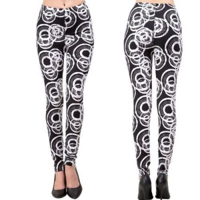 Women's Plus Size Abstract Leggings Stretchy Buttery Soft Casual Pants for Women