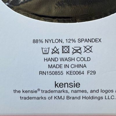 NEW! Kensie  Women’s Stockings Animal Leopard Print Fashion Black Tights Sz M/L