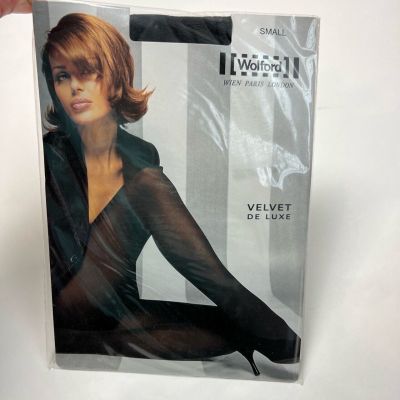 Wolford Size Small Tights Velvet de Luxe Sheer Opaque Anthracite #10587 NEW