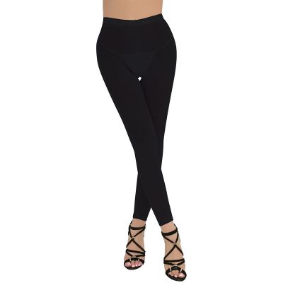 Women Fishnet Leggings Hollow Out Mesh Net Trousers See Through Footless Pants