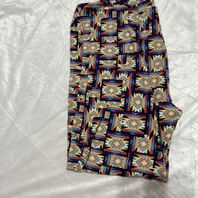 NWOT Women Lularoe Tc2 Retro Pattern (tall& Curvy2)  Leggings Sz 20-26