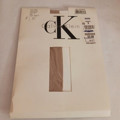 Calvin Klein Vintage Panty Hose Light 3 Control Top Size 3 New Old Stock