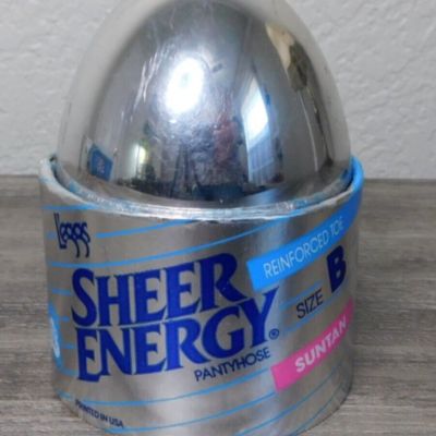 Vintage Leggs Eggs ~ Sheer Energy ~ Suntan ~ Size B ~ 1980s Pantyhose NOS ???? ????