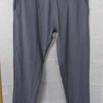 NIB Gray Polyester/Spandex Yoga Ankle Legging Workout Women's Pants Size L