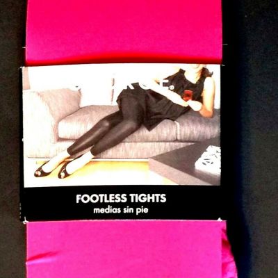 George Berry Pink Footless Fashion Tights Ladies Size 2 Opaque To Waist