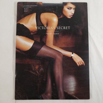 Victoria's Secret Classic Stockings Very Sexy Size A Black 15 Denier