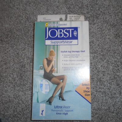 Jobst Ultrasheer Sun Bronze Stockings Knee Hi CT 8-15mmHg Small #119230