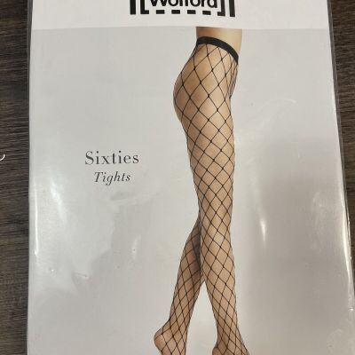 Wolford Sixties Tights Fishnet Color: Honey Size: Large 19263 - 06  new
