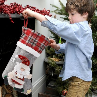 Classic Large Hanging Personalized Christmas Stockings for Kids Gift Party Decor