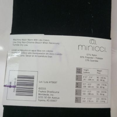 Minicci Tights In Opaque Black Size Medium- See Pictures For Sizing