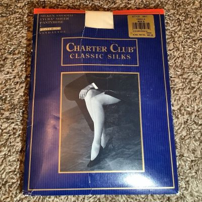 Vintage Charter Club silken smooth pantyhose, color vanilla, size: B