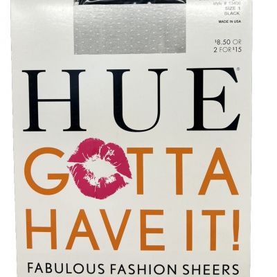 Hue Women's Gotta Have It Sheer Micro Dot Tights Black Size 1 Sheers Stockings