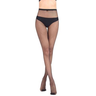 Womens Fishnet Tights Stockings - High Waist Sexy Black Fishnets Pantyhose Black