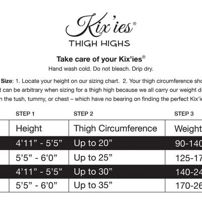 Kix'ies Thigh Highs | Thigh High Womens Stockings with No Slip Grip Stay Ups ...