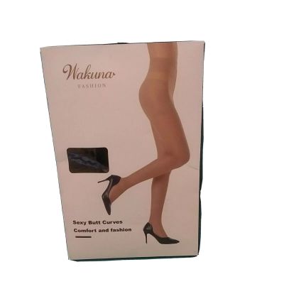 Wakuna 3 Pr Of BLK Sheer Tights/Pantyhose Women's Size XL Butt Lifter/ControlTop