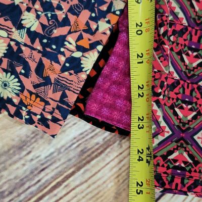 LuLaRoe Leggins Womans One Size 4 Pairs Activewear Bright Patterns Gently Used