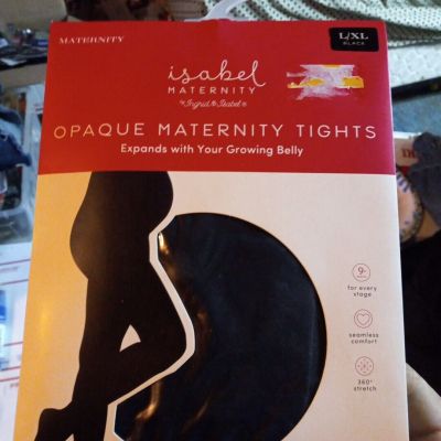 ???? Isabel Maternity Opaque Maternity Tights BLACK - L/XL