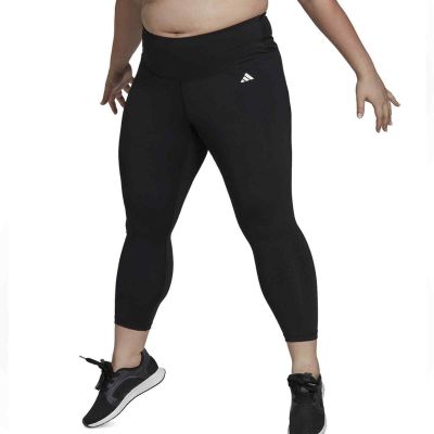 NEW Adidas Leggings Plus Size 7/8 Length Black Running Workout Womens Size 3X
