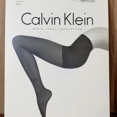 Calvin Klein Matte Ultra Sheer Control Top Panty Hose Sz B Style 720 Fawn New
